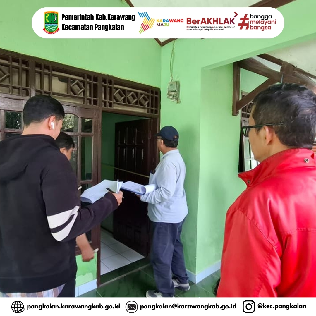 Inspeksi dan Pengukuran Rumah Terdampak Pembangunan Jembatan Cicangor Kecamatan Pangkalan